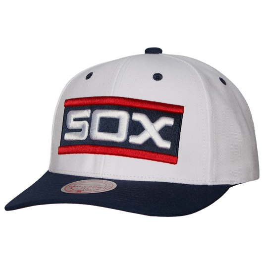 Men's Mitchell & Ness MLB Evergreen Pro Snapback Coop White Sox - White