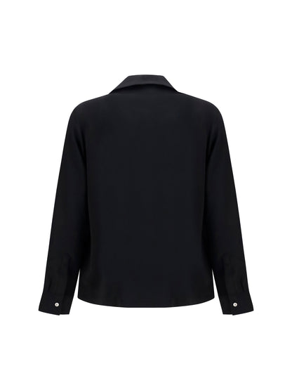 Shirt Rounded Pocket Black