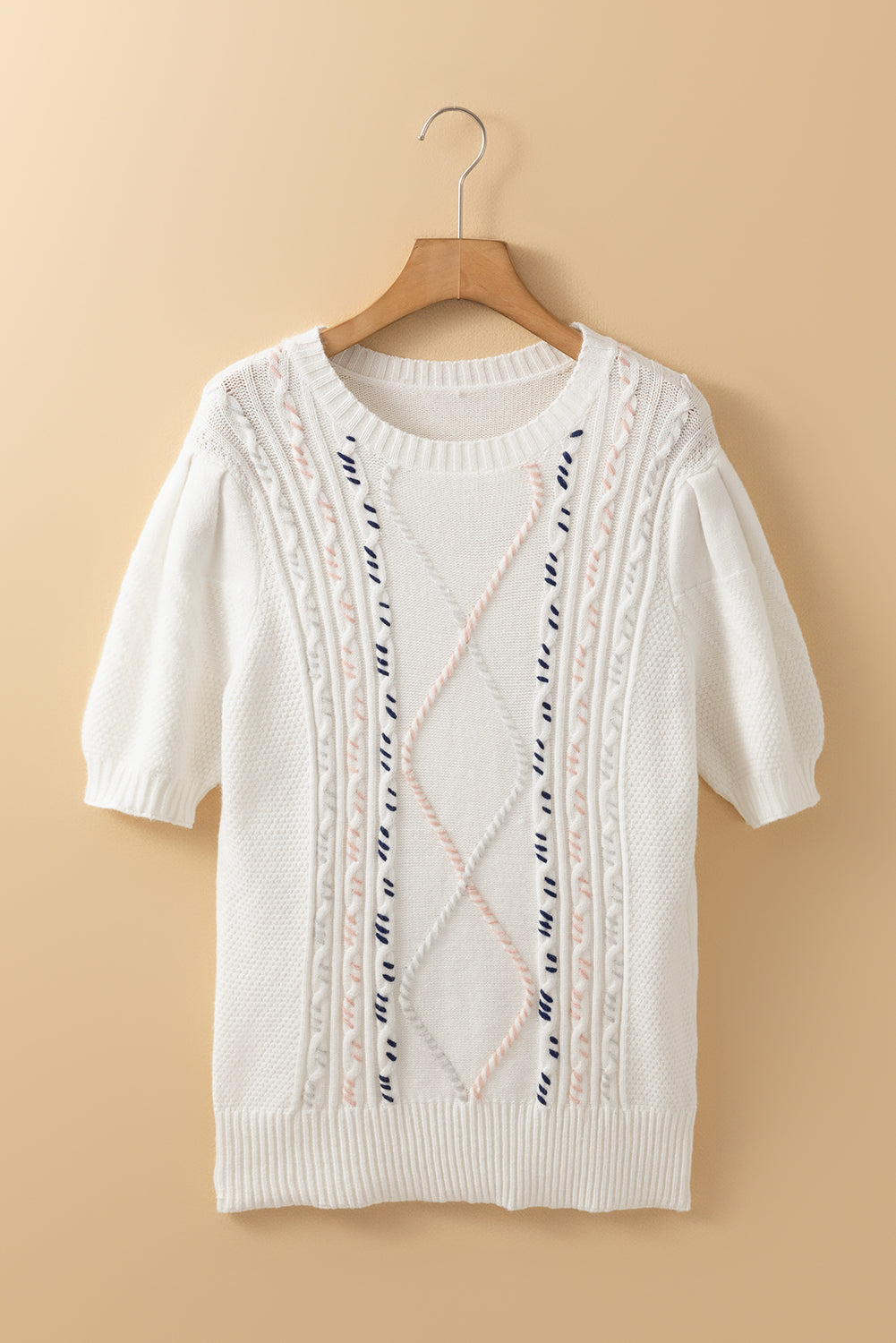 Threaded Pear Nova Knit Short Sleeve Sweater