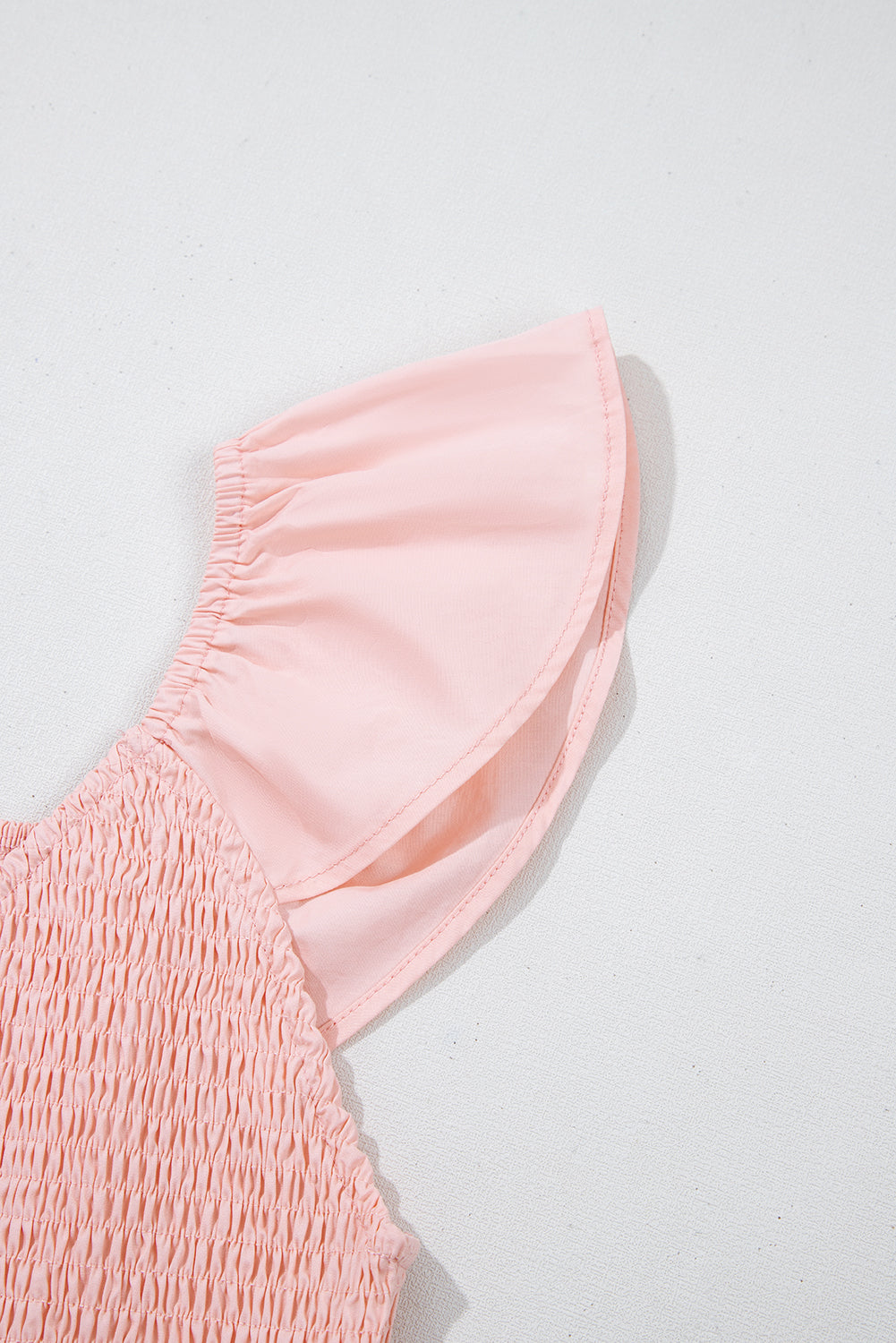 Threaded Pear Ashlyn Flutter Sleeve Smocked Bodice Maxi Dress