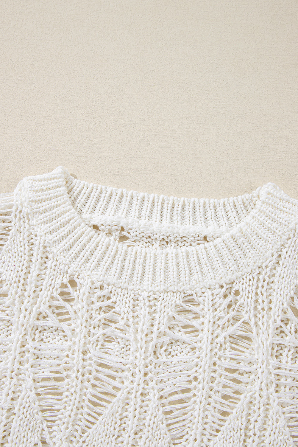 Threaded Pear Olivia Crochet Loose Fit Sweater