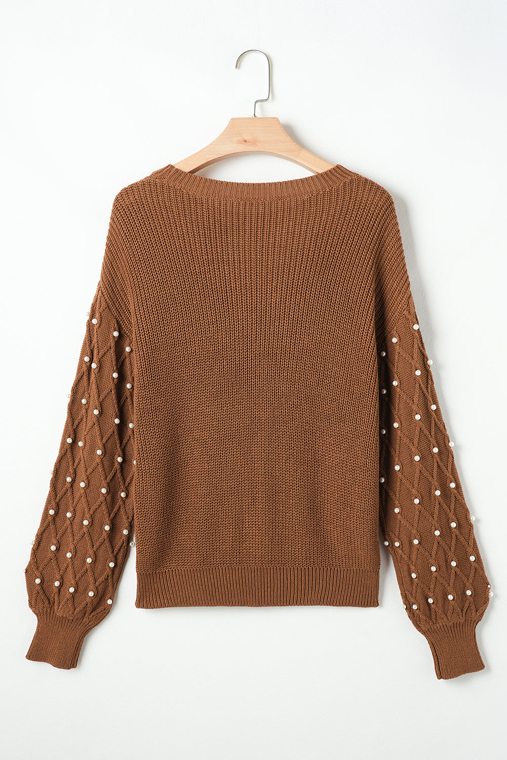 Threaded Pear Evelyn Beaded Drop Shoulder Sweater