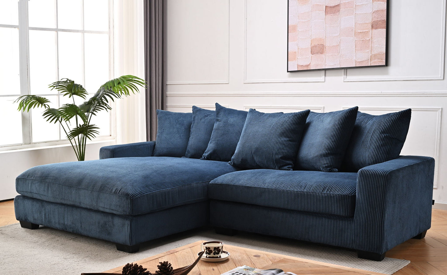 Luxe - Oversized 2 Piece Sectional Couches for Living Room, L Shaped Sofa With Chaise