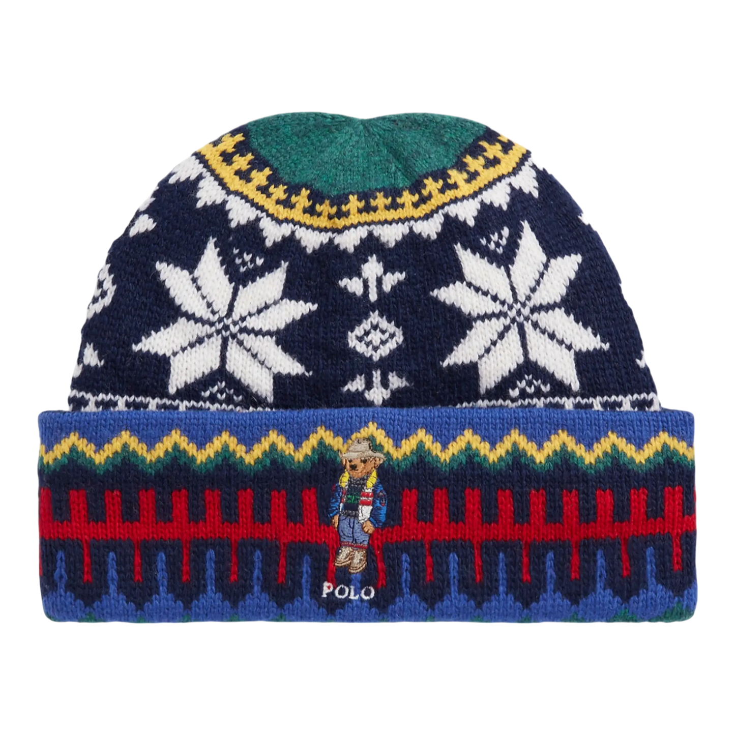 Polo Ralph Lauren Holiday Jacquard Bear Rib-Knit Women Beanie Fairisle