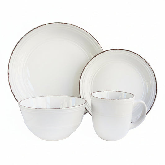 Jay Companies Madelyn White 16-Piece Dinner Set