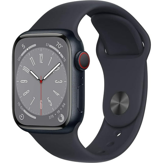 Apple Watch Series 8 41mm Gps + Cellular Aluminum Midnight + Midnight Sport Band 32gb KH1