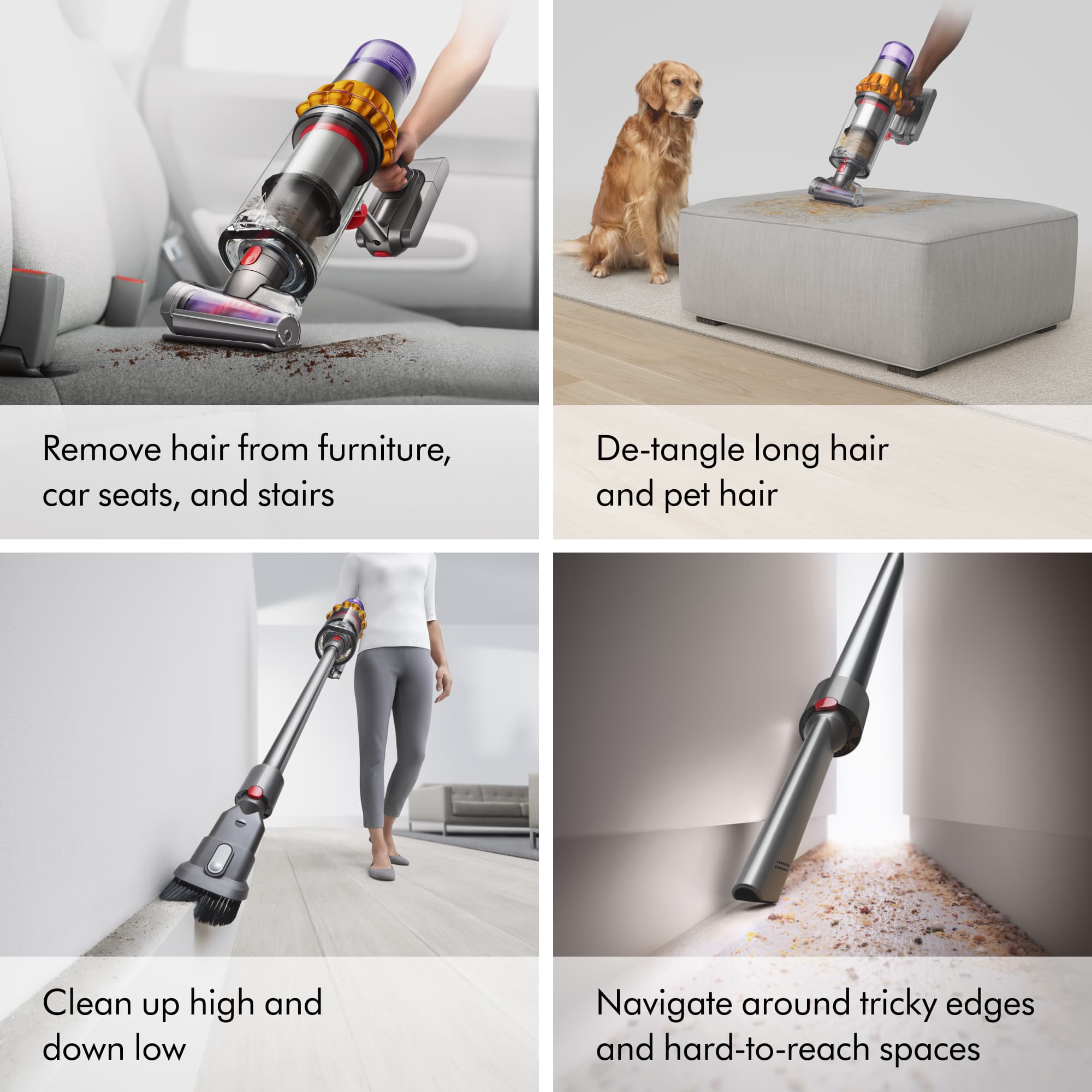 Dyson V15 Detect Cordless Vacuum With 8 Accessories Yellow/Nickel