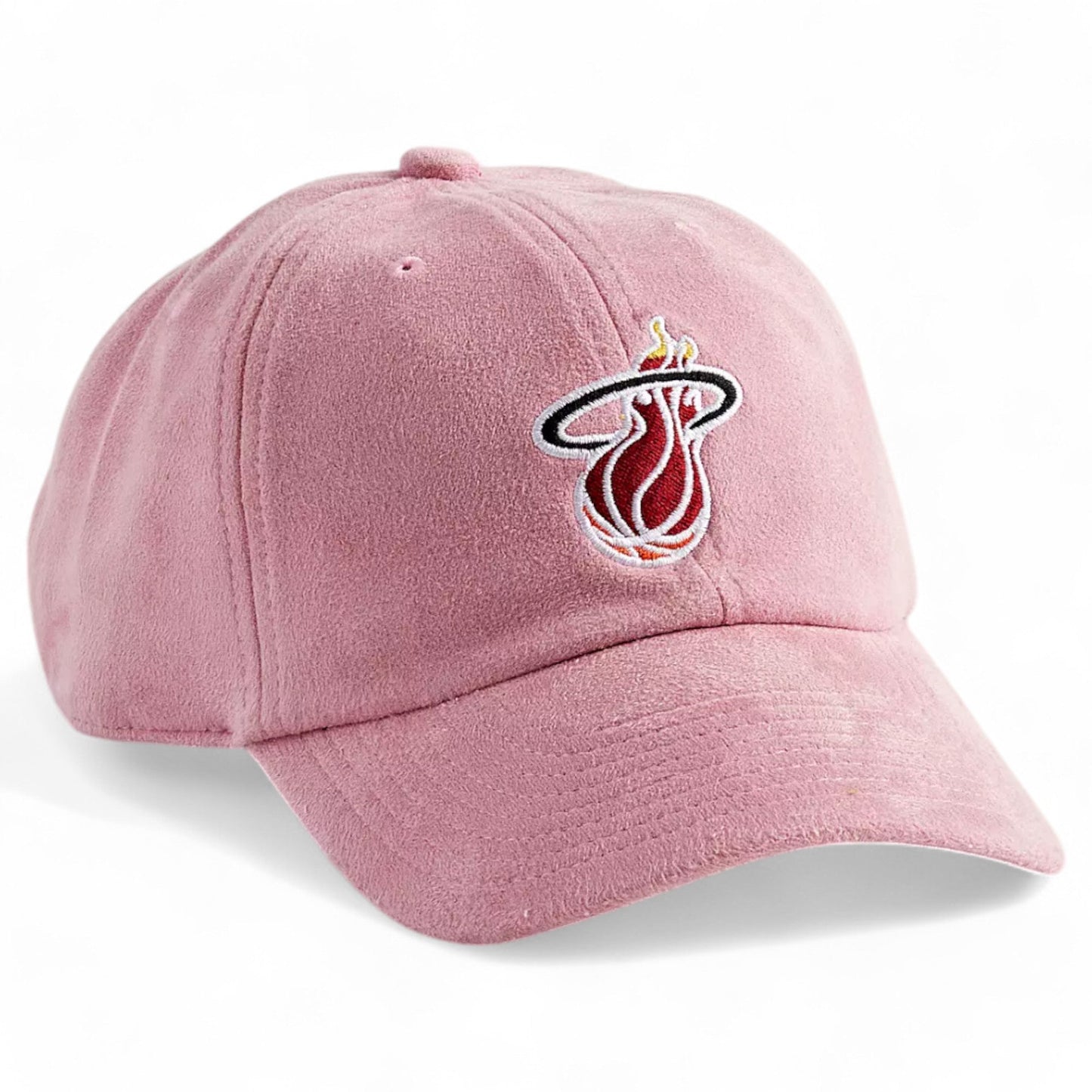 Mitchell & Ness Men's NBA Suede Dad Strapback Hwc Heat Pink