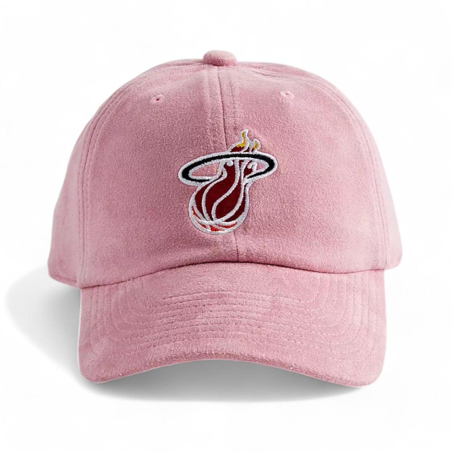Mitchell & Ness Men's NBA Suede Dad Strapback Hwc Heat Pink