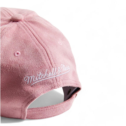 Mitchell & Ness Men's NBA Suede Dad Strapback Hwc Heat Pink