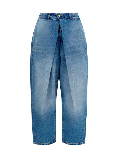 Barrel Denim Jeans Blue Jean