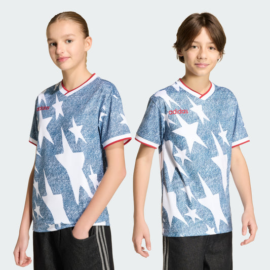 White / Dark Blue-