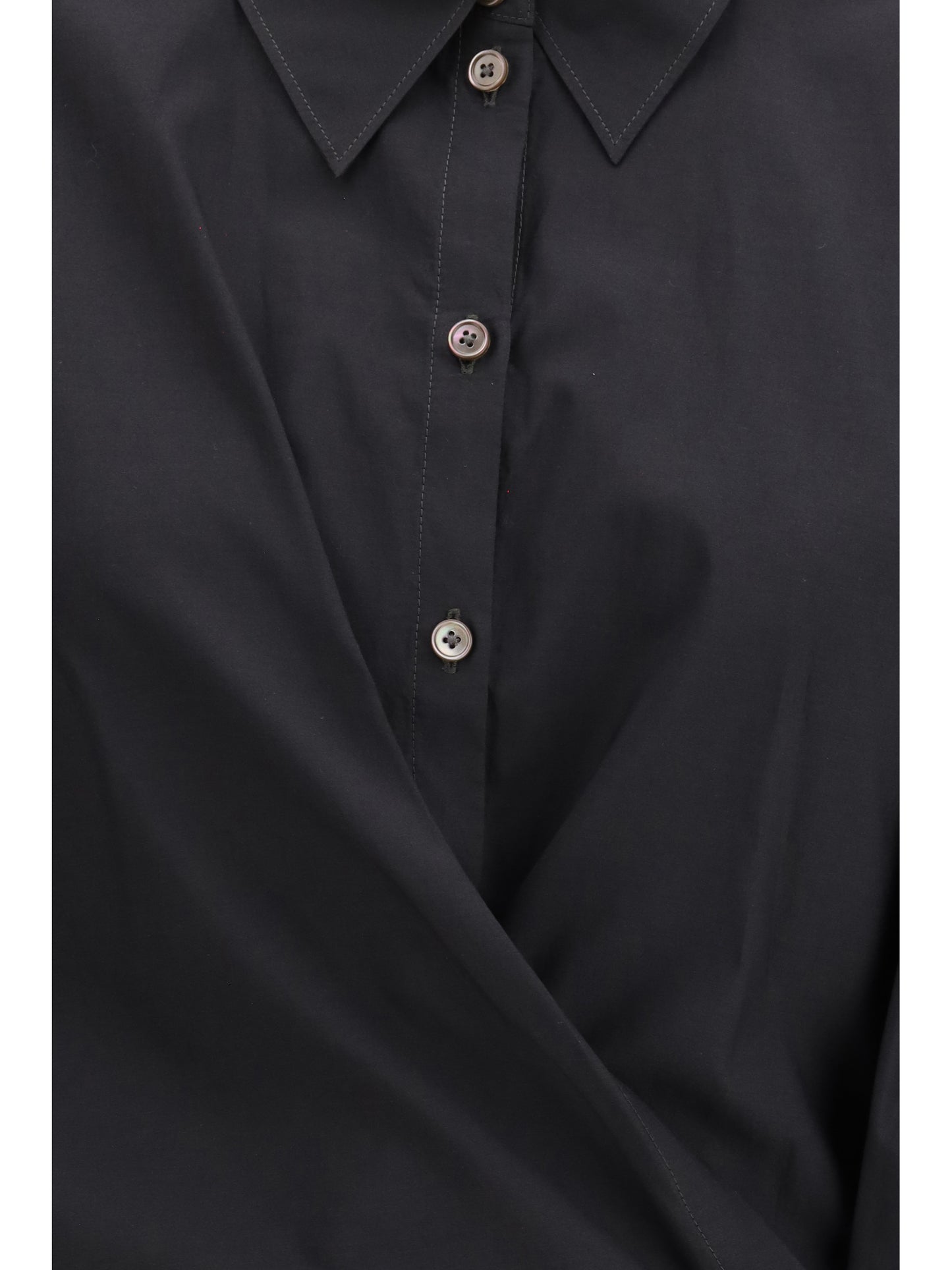 Shirt Cotton Blend Squid Ink