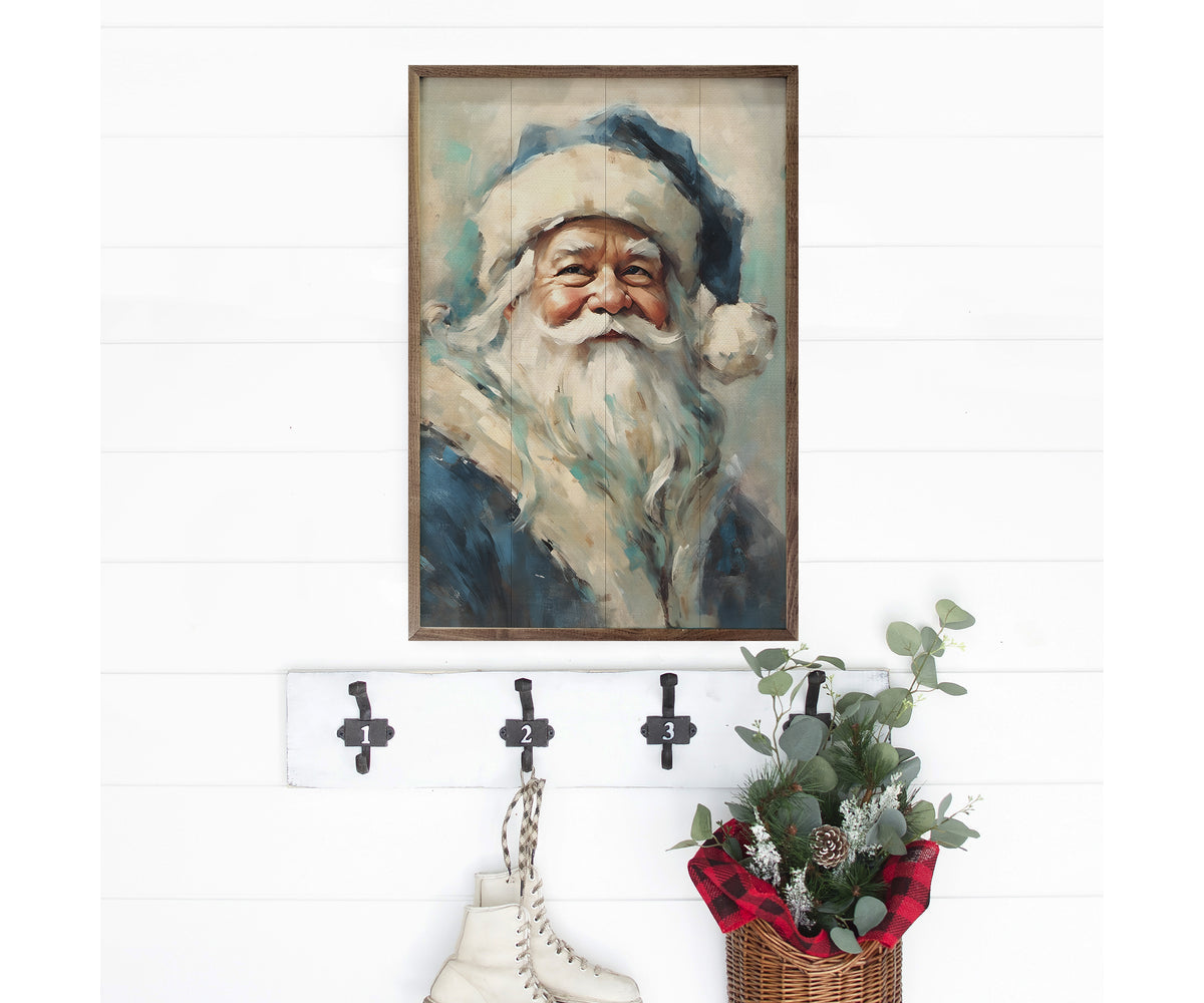 Kendrick Home Blue Santa Portrait