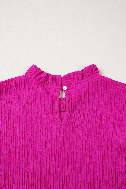 Threaded Pear Londyn Trim Short Sleeve Blouse