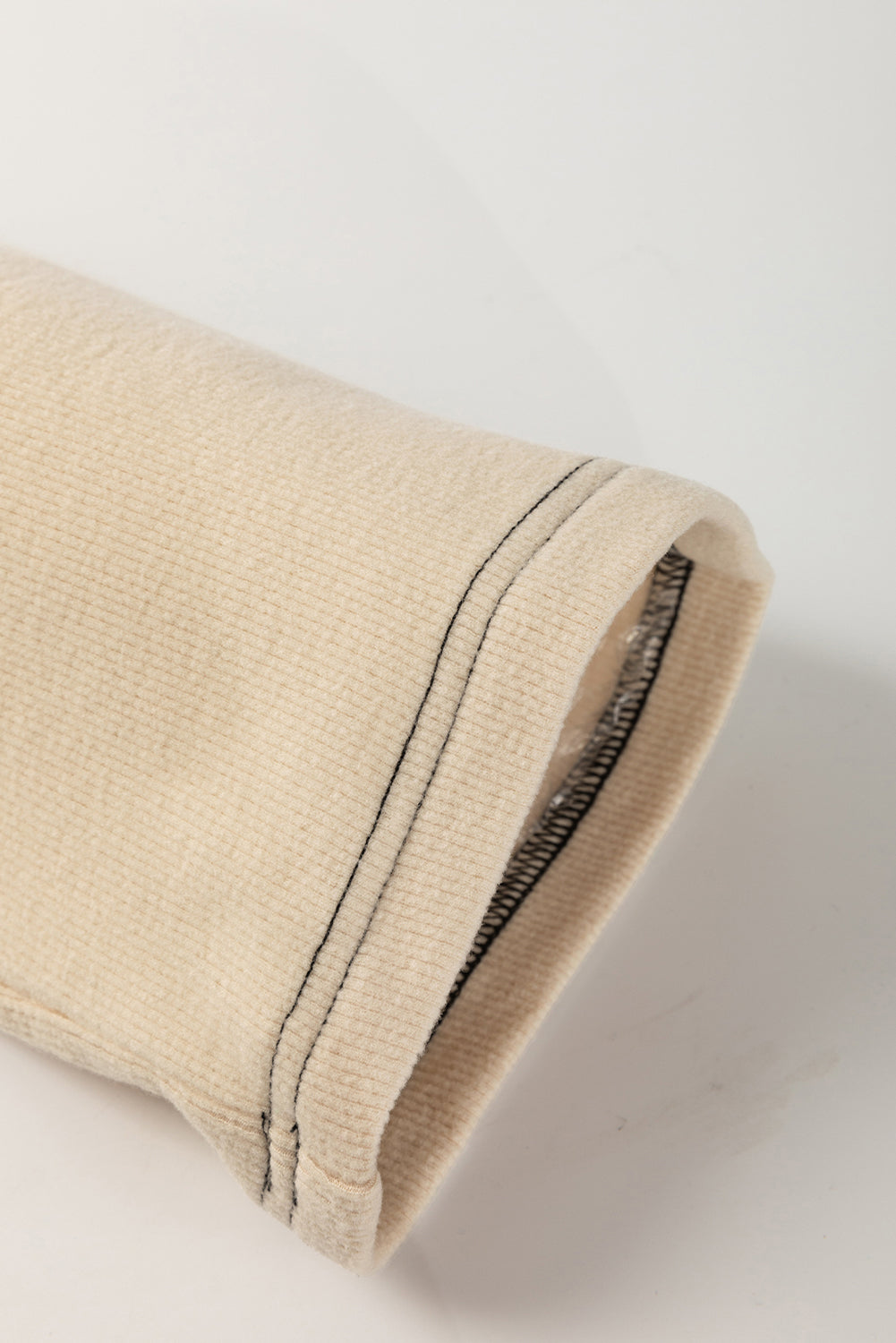 Threaded Pear Jaliyah Knit Stitch Detail Long Sleeve Top