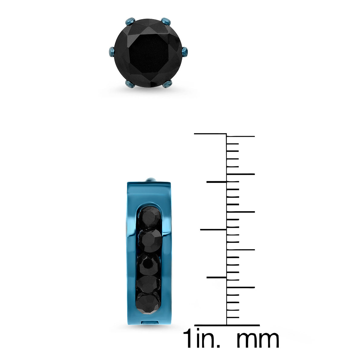 Inline Skinny Huggie Earring Set
