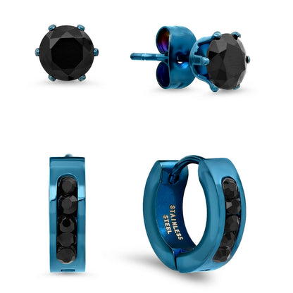 Inline Skinny Huggie Earring Set