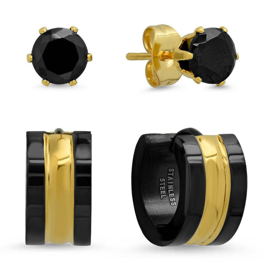 The Buzzkill Stud + Huggie Earring Set