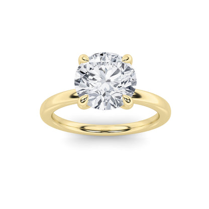 1.5Cttw Round Shaped Lab Grown Diamond Classic Solitaire Ring in 14K Gold (F/VS)