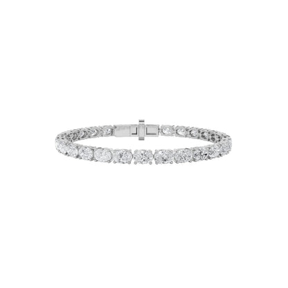 Oval Shaped Lab Grown Diamond East & West Bracelet in 14K Gold (F/VS)