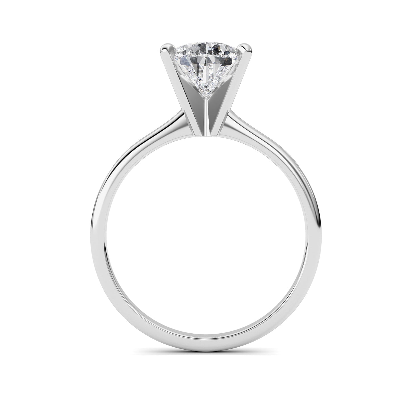 2Cttw Pear Shaped Lab Grown Diamond Classic Solitaire Ring in 14K Gold (F/VS)