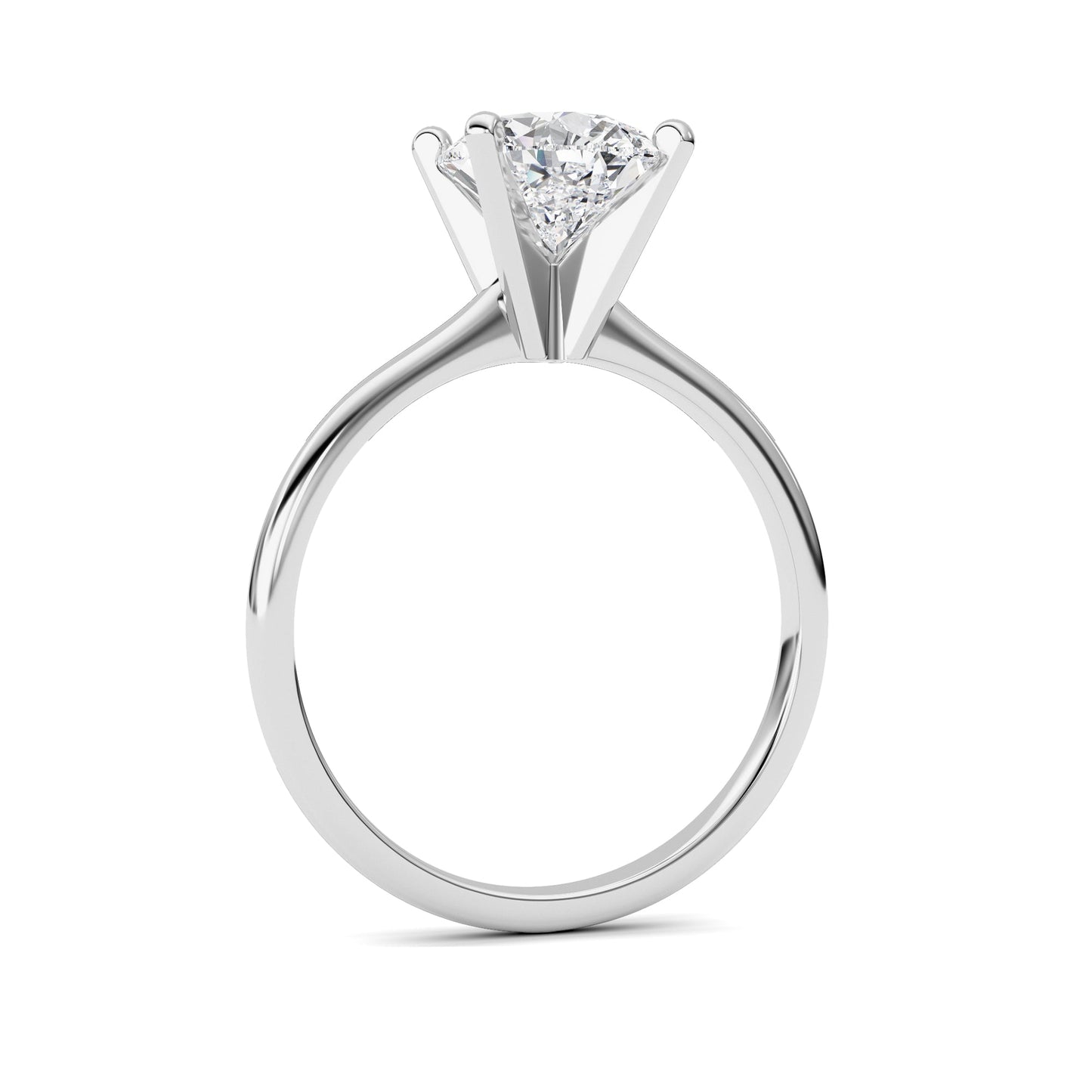 2Cttw Pear Shaped Lab Grown Diamond Classic Solitaire Ring in 14K Gold (F/VS)