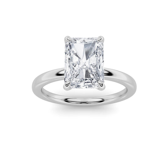 1.5Cttw Radiant Shaped Lab Grown Diamond Classic Solitaire Ring in 14K Gold (F/VS)