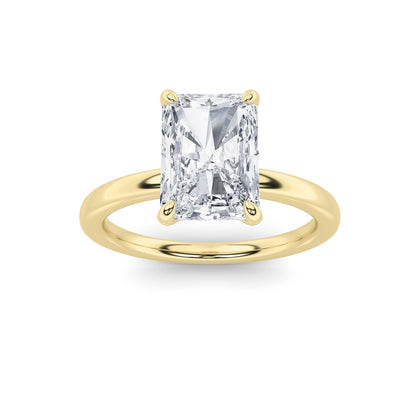 1.5Cttw Radiant Shaped Lab Grown Diamond Classic Solitaire Ring in 14K Gold (F/VS)