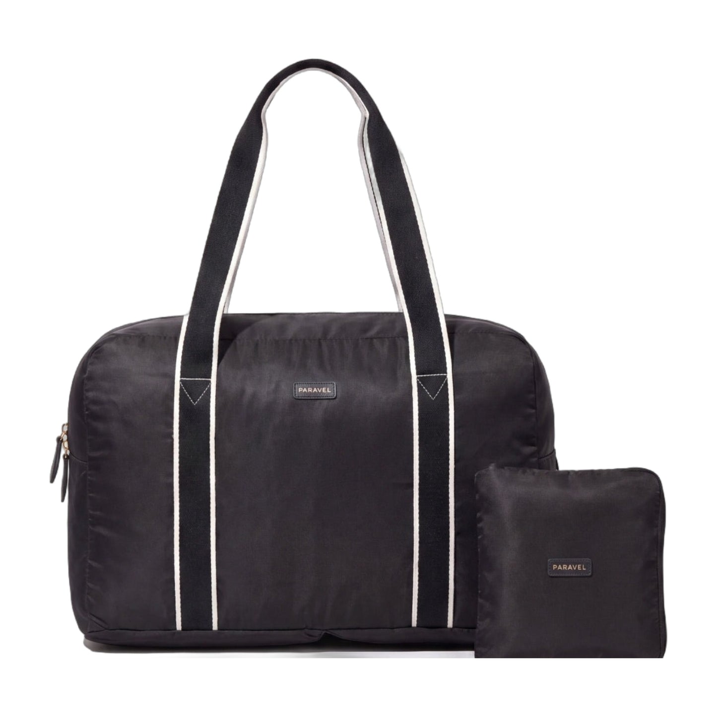 Paravel Fold-Up Bag Lightweight Collapsible Duffel for Travel Derby Black