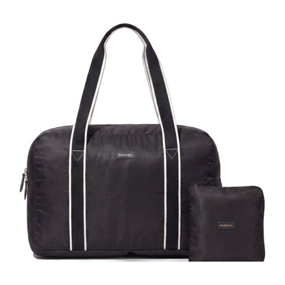 Paravel Fold-Up Bag Lightweight Collapsible Duffel for Travel Derby Black