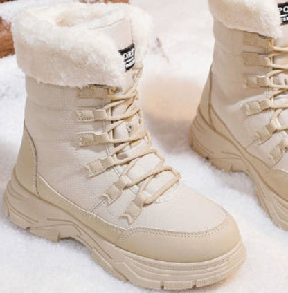 Women’s Fleece-Lined Chunky Sole Shoes – Warm Casual Winter Comfort Shoes
