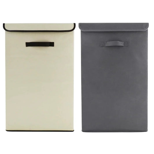 2 Pack Large Laundry Basket, Waterproof, Freestanding Laundry Hamper, Collapsible Tall Clothes Hamper with Extended Handles for Clothes Toys in the Dorm and Family