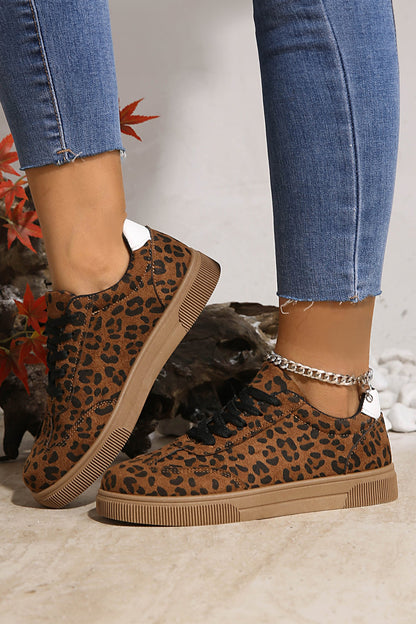 Threaded Pear Emiliana Tab Patchwork Laceup Shoes