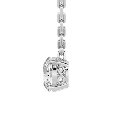 2.0ct Round Shaped Lab Grown Diamond (F/VS) Strata Chic Collection Necklace in 14K White Gold