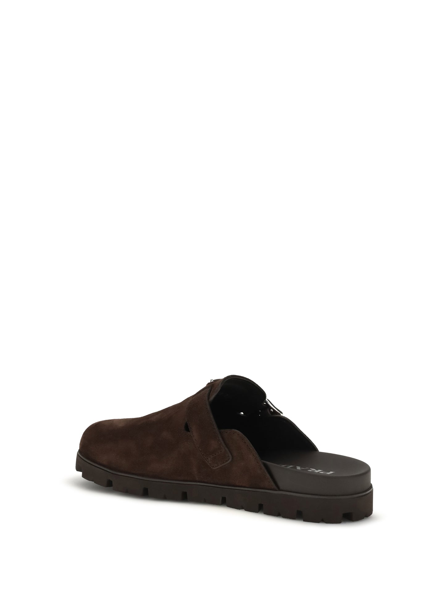 Suede Mules Dark Brown