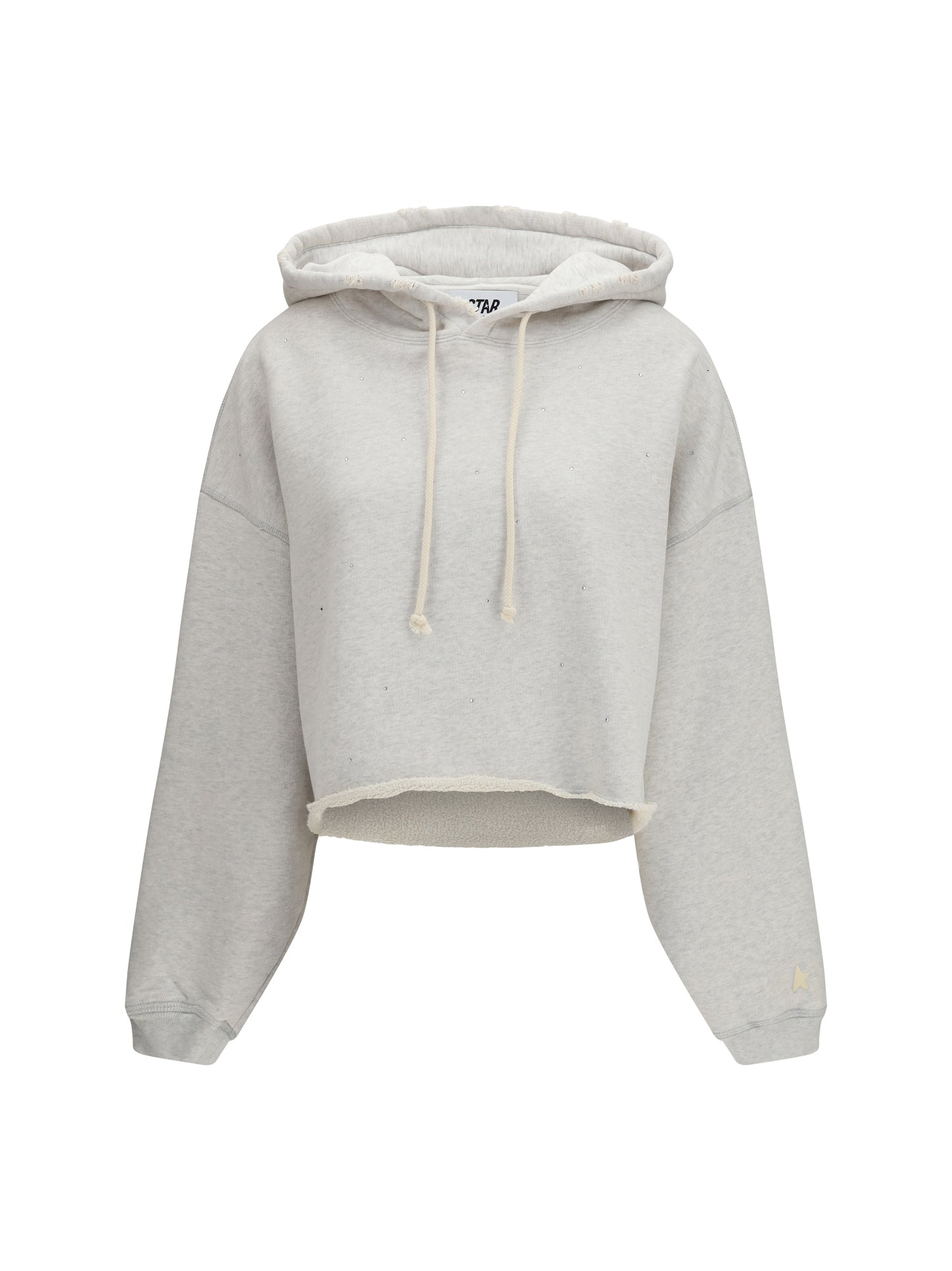Cropped Hoodie Star Vintage Grey