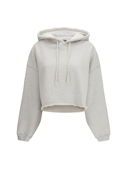 Cropped Hoodie Star Vintage Grey