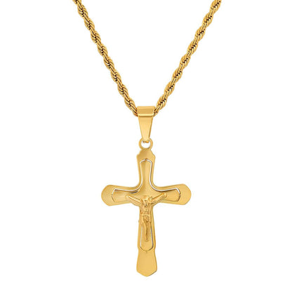 Detailed Crucifix Pendant