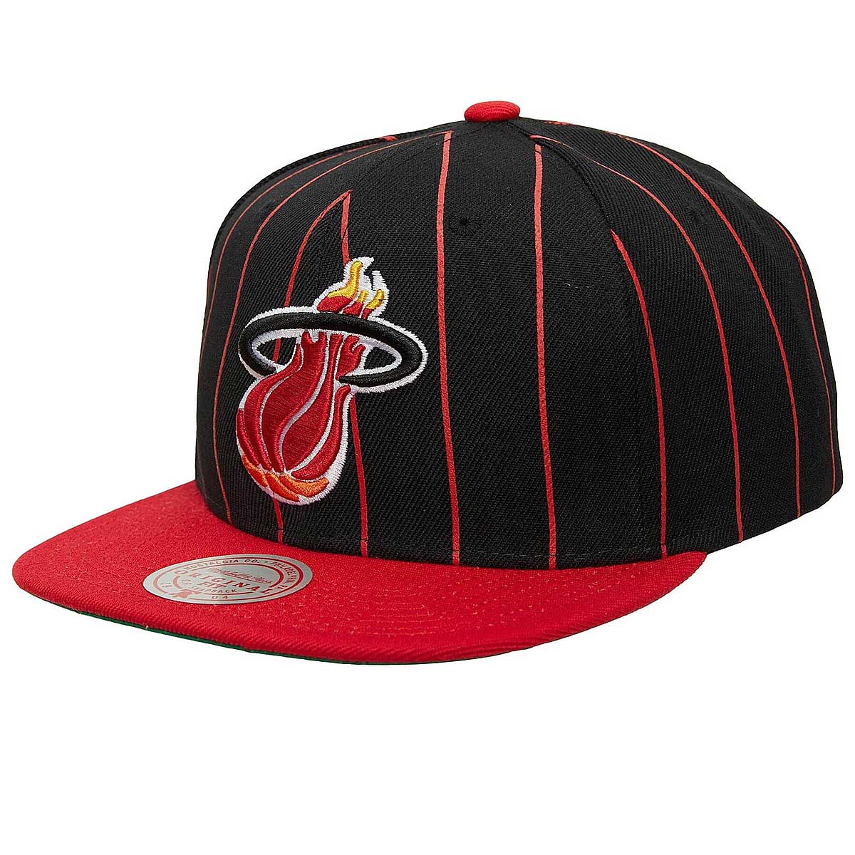 Mitchell & Ness Men's NBA Team Pin Snapback Hwc Heat Black
