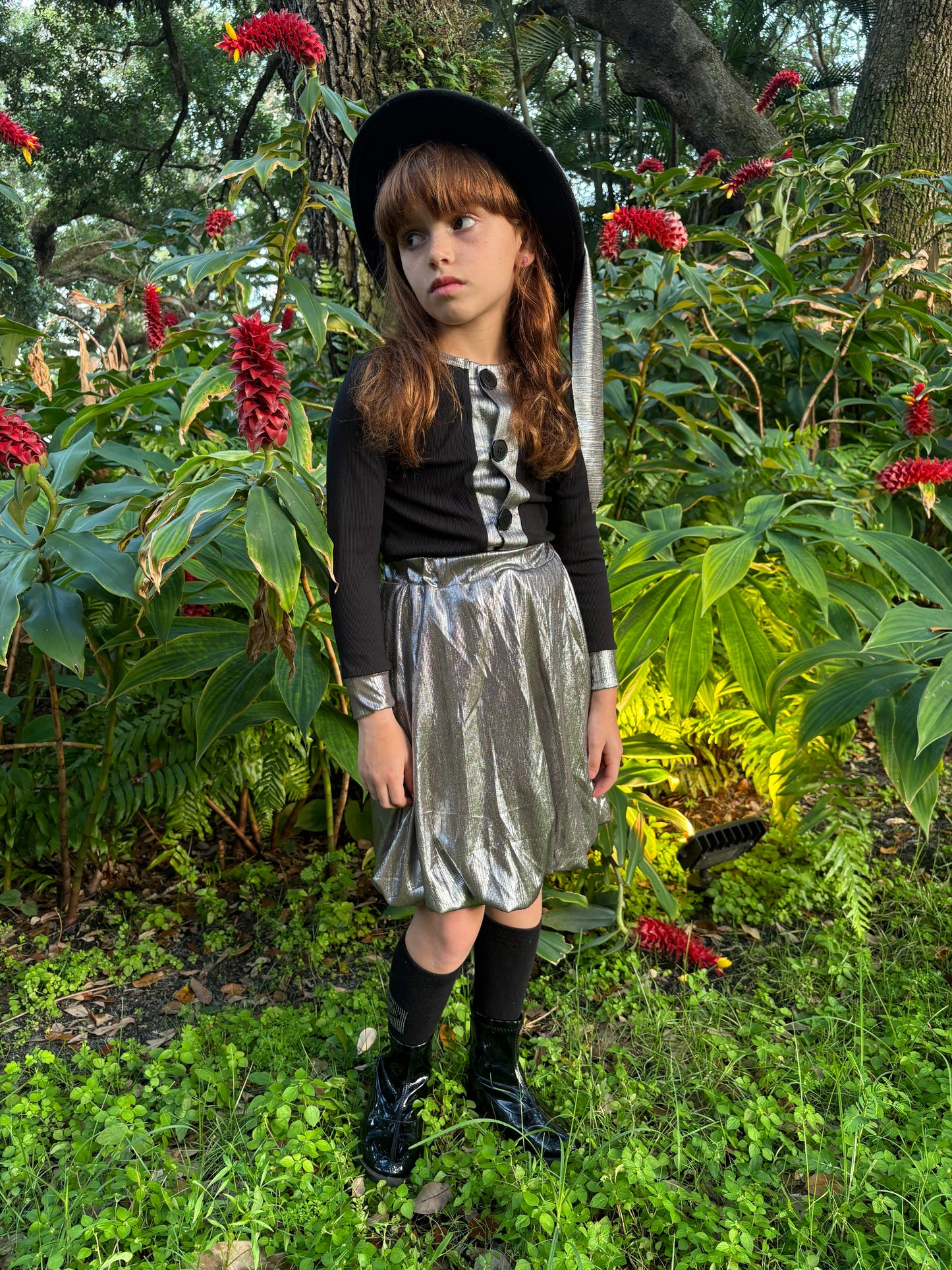 Metallic Bubble Skirt