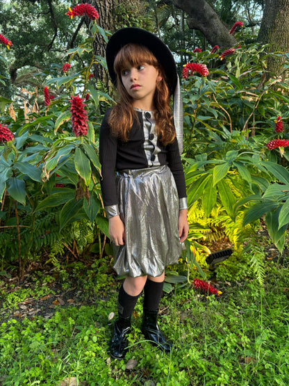 Metallic Bubble Skirt