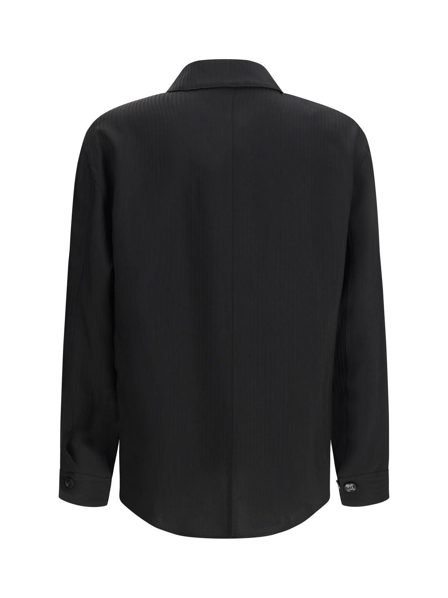 Shirt Chevron Viscose Twill Black