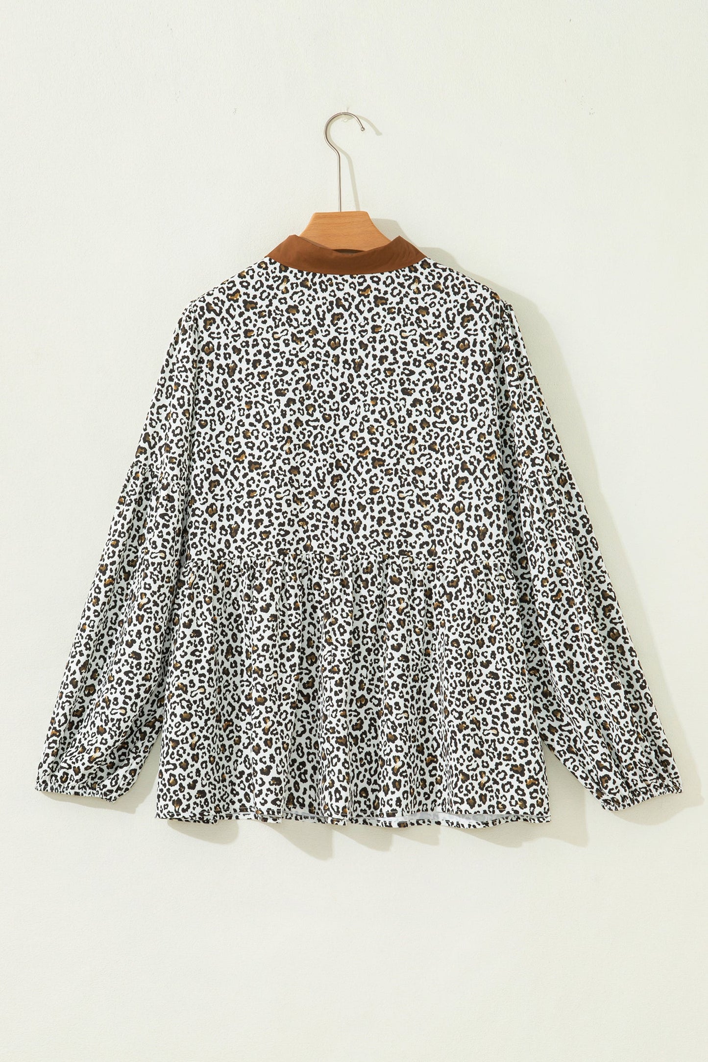 Threaded Pear Elsa Puff Sleeve Print PLUS Blouse