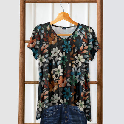 Black with Deep Blues and Brown-