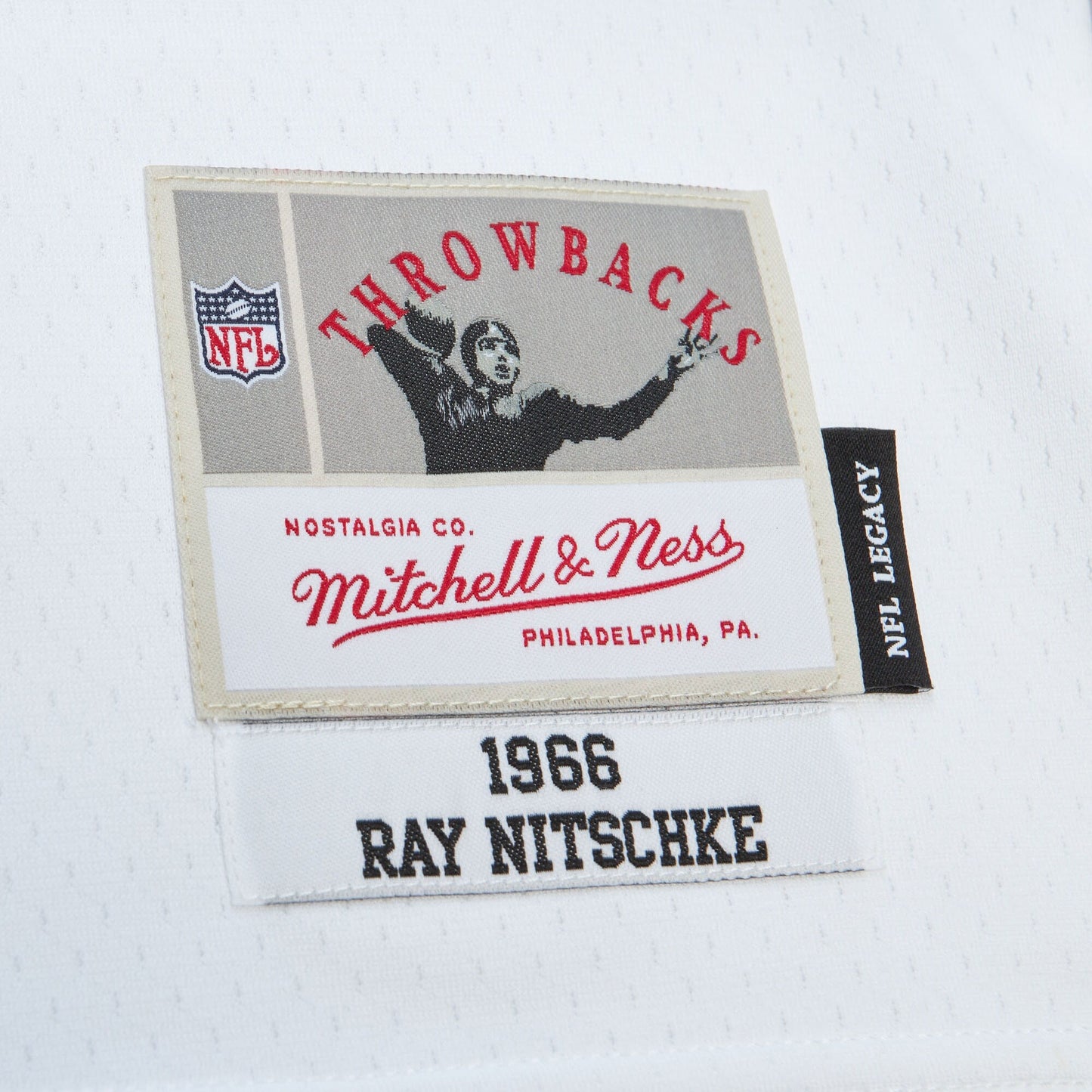 Men's Mitchell & Ness NFL White Jersey Packers 1966 Ray Nitschke