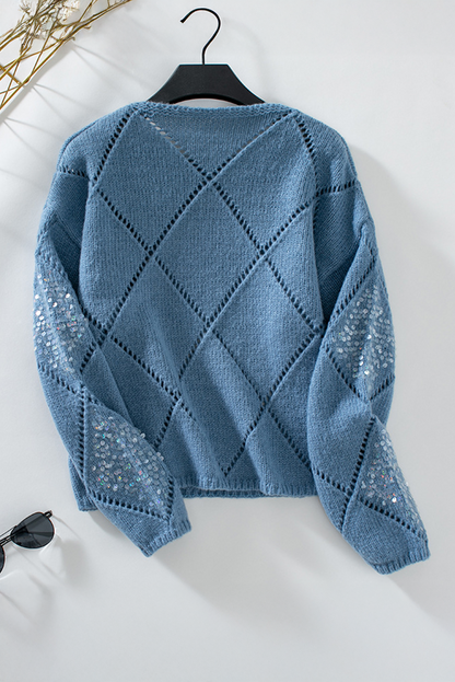 Threaded Pear Amelia Pattern Sequin Detail Sweater