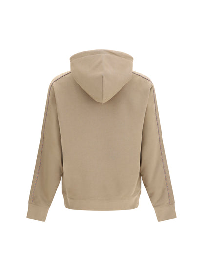 Hoodie Check Print Finch Brown