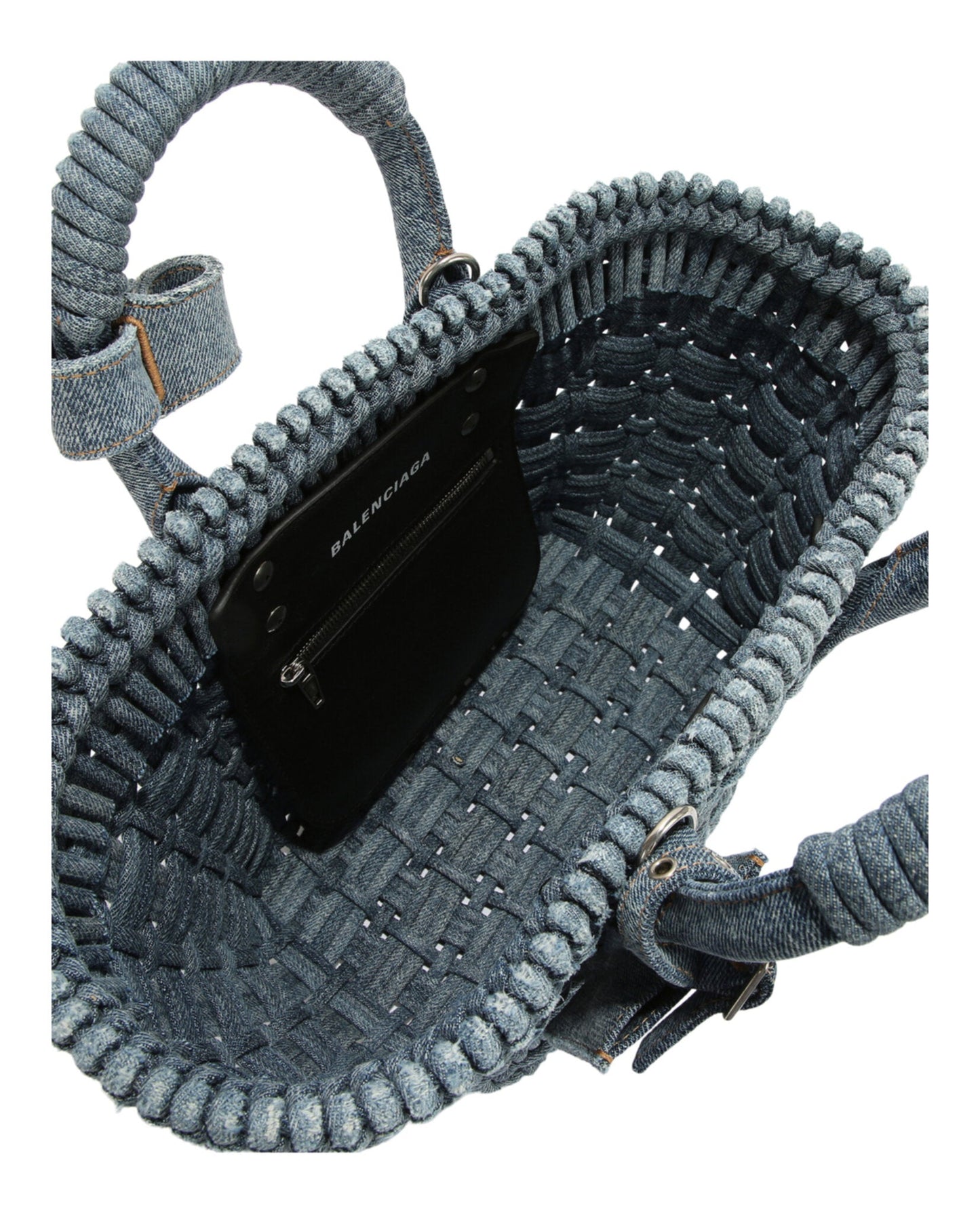 Balenciaga Bistro Xs Basket Top Handle Bag in Denim