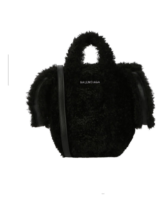 Balenciaga Everyday 2.0 Xs North-South Faux-Fur Tote